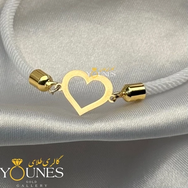 دستبند قلب مینیمال طلا لیزری